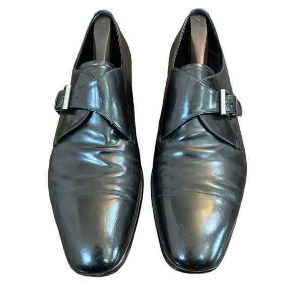 Prada Milano Men's Adjustable monk Strap Black Leather Dress Shoe Size 11 - Picture 3 of 10